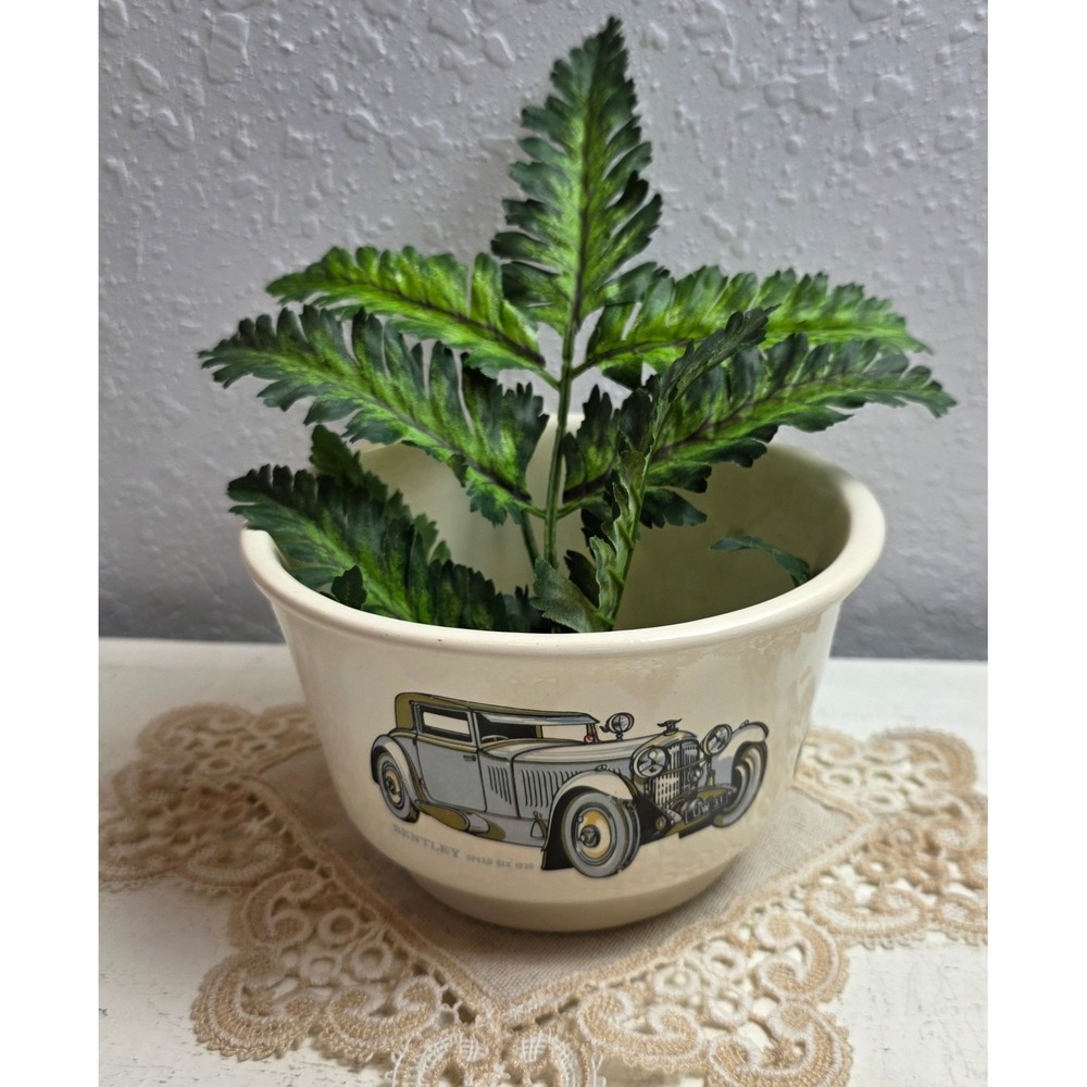 Vintage Haeger Bentley Speed Six 1930 Classic Car Ceramic Planter Bowl Cream